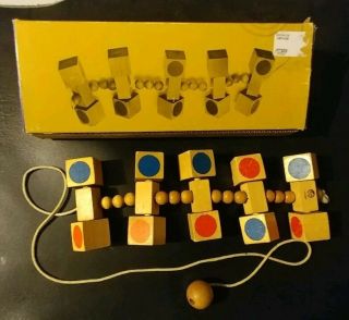 Creative Playthings Pull Cubes Pull Toy Made In Finland Vintage Mid Century