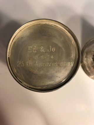 Newport Sterling Silver 1640 Julep Cups Hammered Set Of 2 Mono Vintage 10