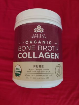 Ancient Nutrition Organic Bone Broth Collagen Powder Pure.  99lb