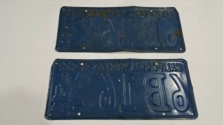 VINTAGE RARE PAIR 1939 CALIFORNIA WORLD’S FAIR LICENSE PLATES 6B 16 24 7