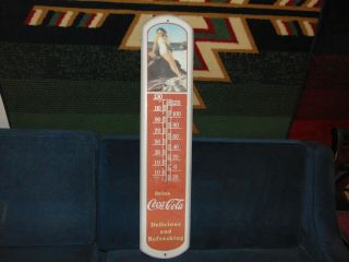 coka cola vintage outdoor thermometer 3