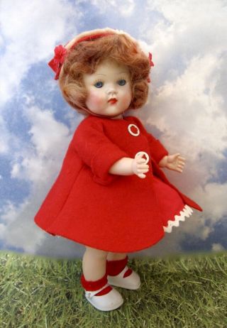 VINTAGE STRUNG 50s MISS ROSEBUD DOLL MADE IN ENGLAND BFF TO GINNY,  MUFFIE DOLLS 11