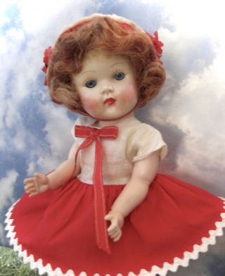 Vintage Strung 50s Miss Rosebud Doll Made In England Bff To Ginny,  Muffie Dolls