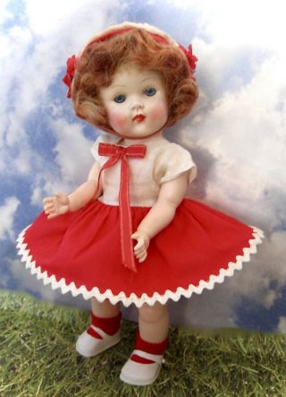 VINTAGE STRUNG 50s MISS ROSEBUD DOLL MADE IN ENGLAND BFF TO GINNY,  MUFFIE DOLLS 3