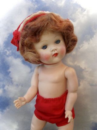 VINTAGE STRUNG 50s MISS ROSEBUD DOLL MADE IN ENGLAND BFF TO GINNY,  MUFFIE DOLLS 5