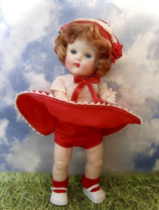 VINTAGE STRUNG 50s MISS ROSEBUD DOLL MADE IN ENGLAND BFF TO GINNY,  MUFFIE DOLLS 8