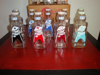 12 Vintage Galaxy Syrup Space Man Bottle Banks Full Case W/Original Box NOS 5