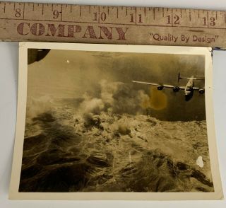 Wwii Us Photos B - 24 Bombing Aircraft Plane Mission Aerial Flight Italy