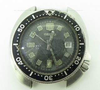 Vintage Seiko 6105 - 8110 Steel Mens 150m Divers Watch FIXER - unpolished $1 N/R 2