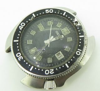 Vintage Seiko 6105 - 8110 Steel Mens 150m Divers Watch FIXER - unpolished $1 N/R 3