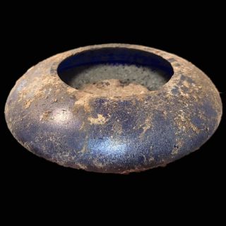 Very Rare Large Ancient Roman Blue Glass Vessel 1st Century A.  D.  (3) Over 11cm
