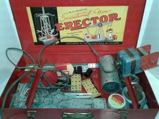 Antique 1938 Gilbert Company Sensational Erector Set No.  7 1/2 Engineers Set