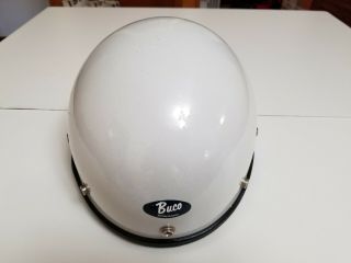 Vintage Buco Half Helmet Adjustable White 1960 