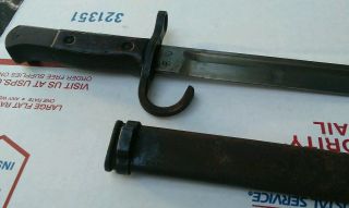 Ww2 Japanese Bayonet And Scabbard Numbered Arasaka Tokyo