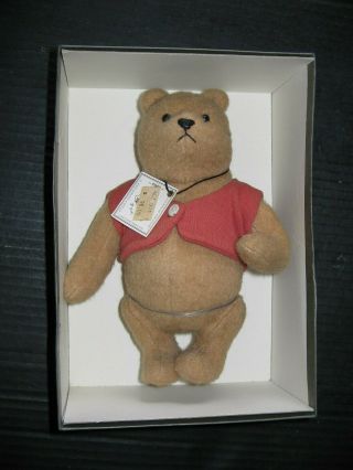 Vtg R.  John Wright Winnie The Pooh Bear Stuffed Animal,  Box Ltd Edition 1924/2500