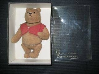 Vtg R.  John Wright Winnie The Pooh Bear Stuffed Animal,  Box LTD EDITION 1924/2500 2