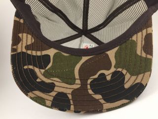Vintage Irish Setter Sport Boots Camo Trucker Hat Mesh Patch Red Wing 80s USA 8