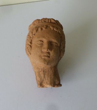 Ancient Roman Terracotta Female Figure Aphrodite Head Bust 4 Inches Tall