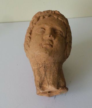 Ancient Roman terracotta female figure Aphrodite head bust 4 inches tall 5