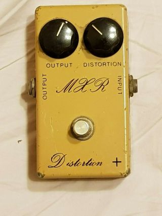 Mxr Distortion,  Vintage Script Pedal With 9v Power Mod