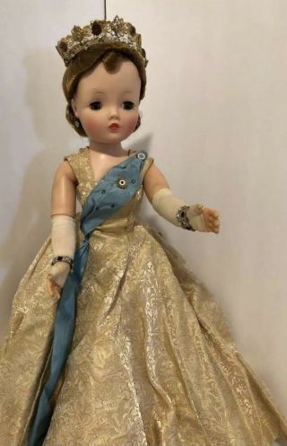 20” 1950’s Madame Alexander Cissy Queen Elizabeth Coronation Doll - Tagged 2