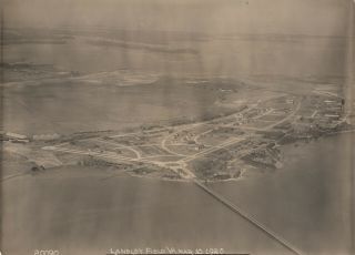 7x9 Aerial Photo Us Army Air Corps Langley Air Field Virginia Va 1920 3