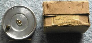 Scarce Vintage Hardy Bros.  3 5/8” Uniqua “spitfire” Fly Reel Boxed