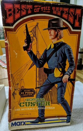 MARX JOHNNY WEST BEST OF THE WEST ACTION FIGURE ACCESSORIES GENERAL CUSTER & BOX 7