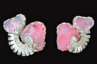 Hobe Opulent Glowing Pink Mayorka Sparkling Ice Rhinestone Necklace Earrings Set