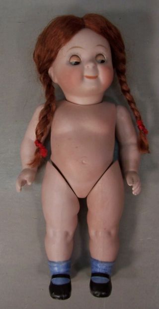 Antique 7 inch All Bisque Googly Doll,  Mold 189 with Halloween Outfit 4