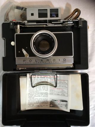 Vintage Polaroid 180 Instant film camera,  Lens shutter settings. 6