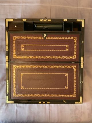 Large Georgian Writing Slope/ Box Secret Comp Secret Drawers Underdrawer Lectern