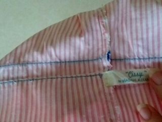 lovely vintage Alexander Cissy dress Rare pink stripe with blue rick rack trim 2