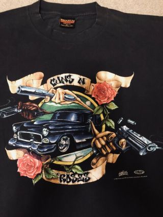 Guns N Roses T - Shirt Vintage Drive By Guns Car Live ? @ Like A Suicide 1993