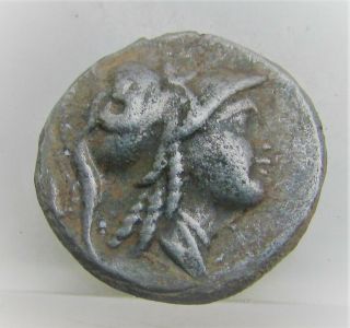 Ancient Greek Silver Drachm Athena With Corinthian Helmet Needs Research
