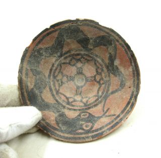 Authentic Ancient Indus Valley Decorated Terracotta Bowl W/ Snake - L720