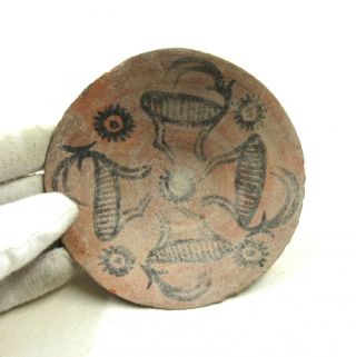 Authentic Ancient Indus Valley Decorated Terracotta Bowl W/ Deer - L719