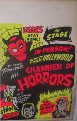 Vintage Spook Show Poster Dr.  Shiver 