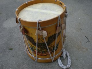 Rope Tension Snare Drum Eames 1980 Military Regimental Vintage