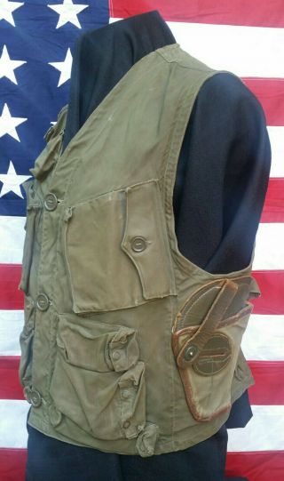 Vintage Ww2 Us Army Air Corps Survival Vest Type C - 1 Emergency Sustenance