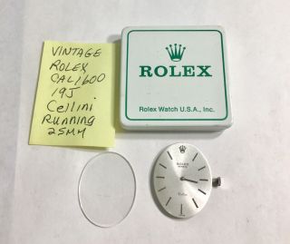 Vintage Rolex Caliber 1600 19j Movement Cellini Dial Running 25mm