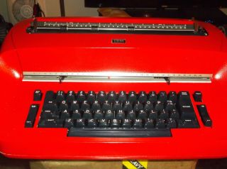 Authentic 1960s Ibm Antique Selectric I Re - Furbished Red Vintage Typewriter