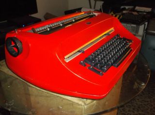 Authentic 1960s IBM Antique Selectric I Re - Furbished Red Vintage Typewriter 2