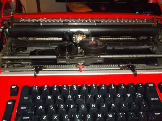 Authentic 1960s IBM Antique Selectric I Re - Furbished Red Vintage Typewriter 4