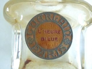Antique Vintage Guerlain Baccarat L ' Heure Bleue Art Glass 4 3/4 