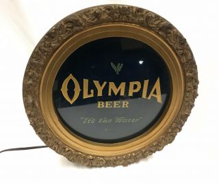 Vintage Olympia Beer Twinkling Stars Rotated Lighted Motion Beer Sign -