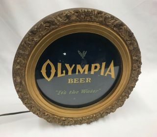 Vintage Olympia Beer Twinkling Stars Rotated Lighted Motion Beer Sign - 2