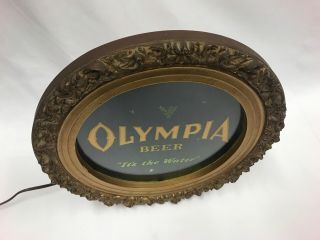 Vintage Olympia Beer Twinkling Stars Rotated Lighted Motion Beer Sign - 4