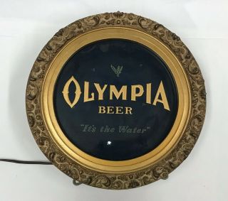 Vintage Olympia Beer Twinkling Stars Rotated Lighted Motion Beer Sign - 8