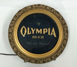Vintage Olympia Beer Twinkling Stars Rotated Lighted Motion Beer Sign - 9